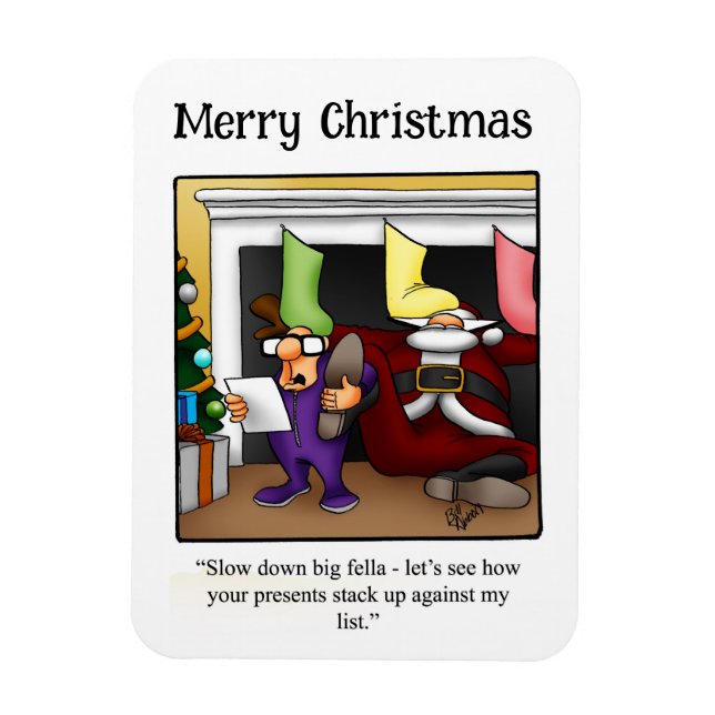 Funny Santa Humor Magnet Gift (Vertikal)