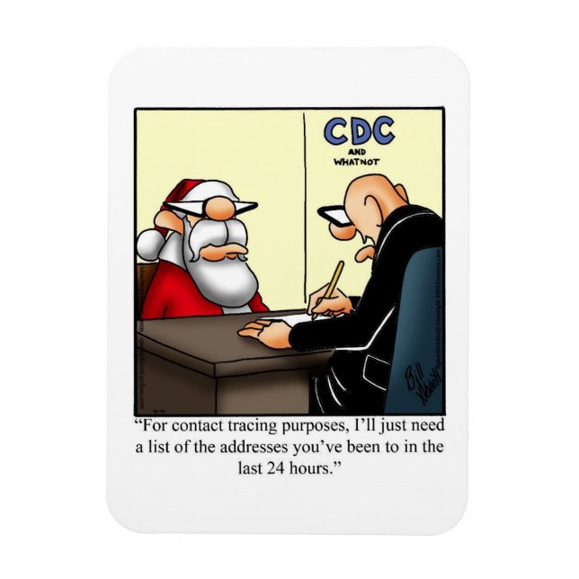 Funny Santa Humor Magnet Gift (Vertikal)