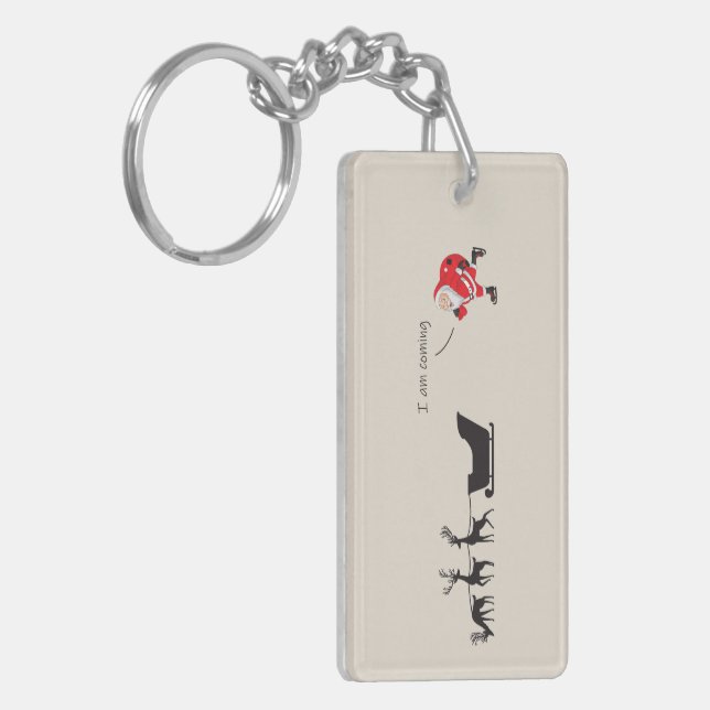 Funny santa 'I am coming' for sleigh (Vänstra Framsidan)