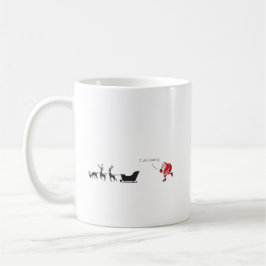 Funny santa 'I am coming' for sleigh Kaffemugg
