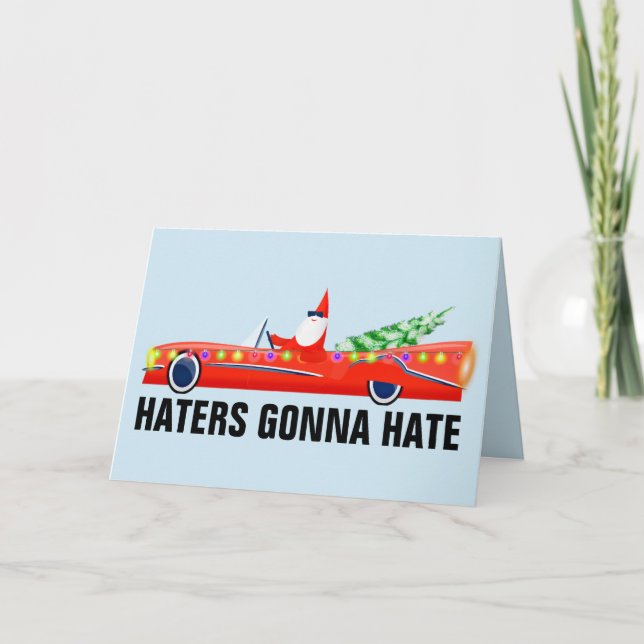 FUNNY SANTA I CAR CHRISTMAS CARDS KORT (Framsida)