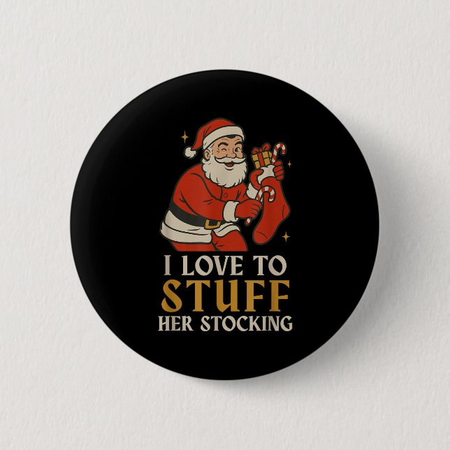 Funny Santa I Love To Stuff Her Stock Jingle His B Knapp (Framsida)