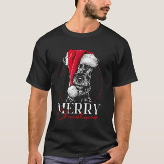 Funny Santa Irish Terrier God jul Hund Mamma T Shirt