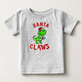 Funny Santa Klo Dinosaur Baby 1st jul T Shirt