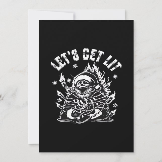 Funny Santa Låt oss Lit Classic Julkort (Framsida)