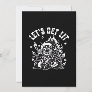 Funny Santa Låt oss Lit Classic Julkort