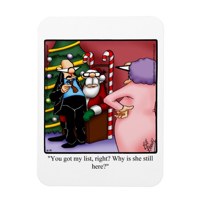 Funny Santa List Humor Magnet Gift (Vertikal)