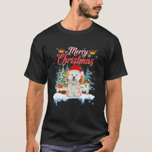 Funny Santa Malese Hund God jul Manar Women T Shirt