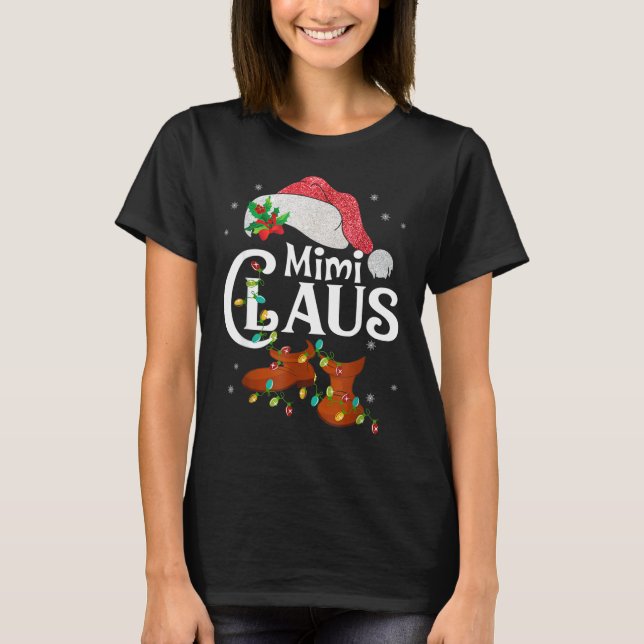 Funny Santa Mimi Claus-julfamiljen T Shirt (Framsida)