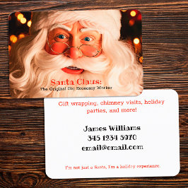 Funny Santa Mischievous Flin Visitkort
