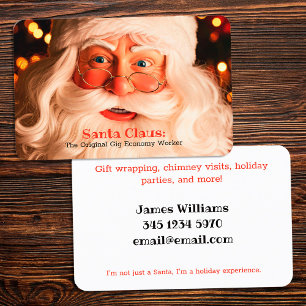 Funny Santa Mischievous Flin Visitkort