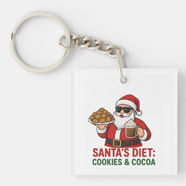 Funny Santa Mug – Santa’s Diet: Cookies & Cocoa (Framsidan)