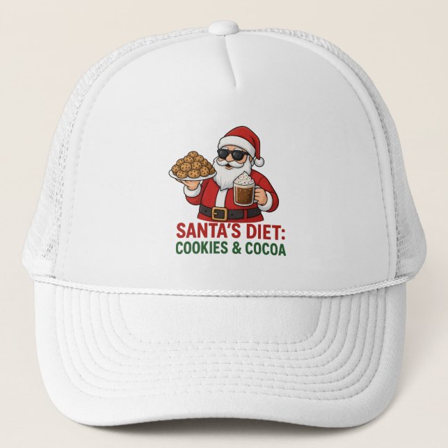 Funny Santa Mug – Santa’s Diet: Cookies & Cocoa Keps (Framsida)