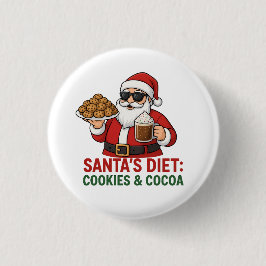 Funny Santa Mug – Santa’s Diet: Cookies & Cocoa Knapp