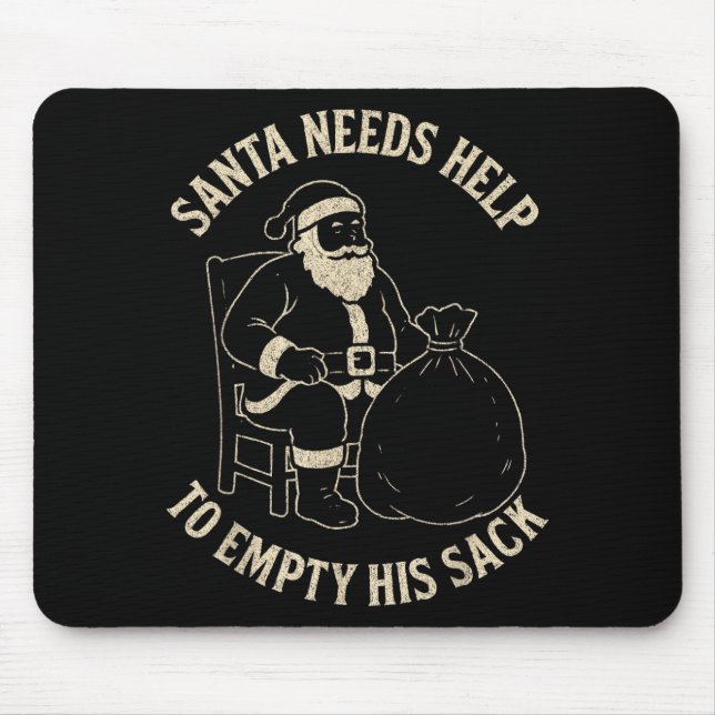 Funny Santa Needs Help To Empty His Sack Adult Hum Musmatta (Framsidan)