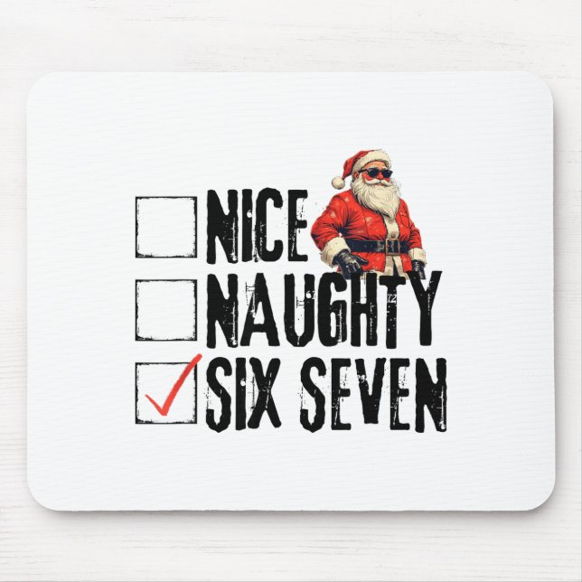 Funny Santa Nice Naughty Six Seven Meme 67 Christm Musmatta (Framsidan)