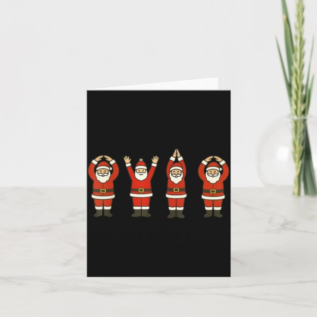 Funny Santa Ohio Midwestern Party O-h-i-o Christma Kort (Framsida)