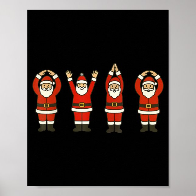 Funny Santa Ohio Midwestern Party O-h-i-o Christma Poster (Framsidan)