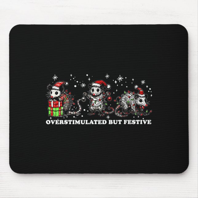 Funny Santa Ossums Overstimulated But Festive Xmas Musmatta (Framsidan)