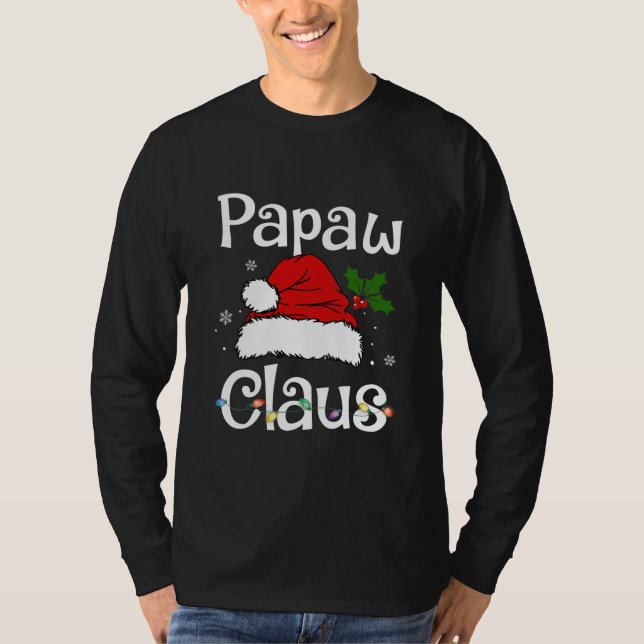 Funny Santa Papaw Claus Christmas Matching Family T Shirt (Framsida)