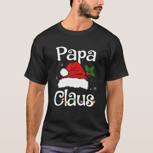 Funny Santa Pappa Claus-julmatchningsfamilj T Shirt (Framsida)