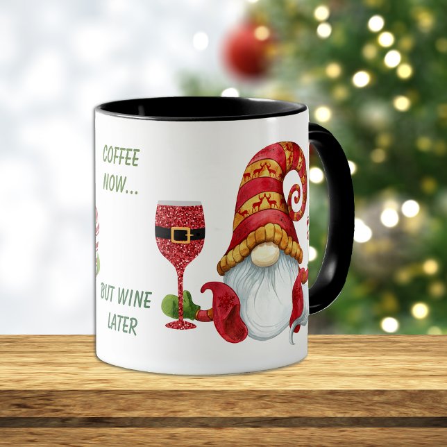 Funny Santa Party Gnome Mugg (Skapare uppladdad)