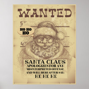 Funny Santa Poster