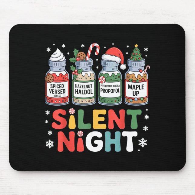 Funny Santa Profol Silent Night Icu Nurses Merry C Musmatta (Framsidan)
