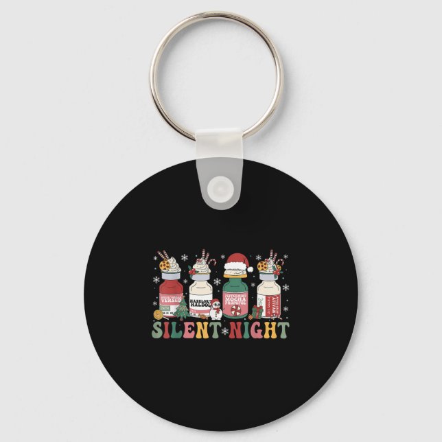 Funny Santa Propofol Silent Night Icu Nurses Merry Nyckelring (Framsida)