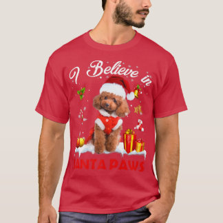 Funny Santa Pudel Claus hund juldekalor T Shirt