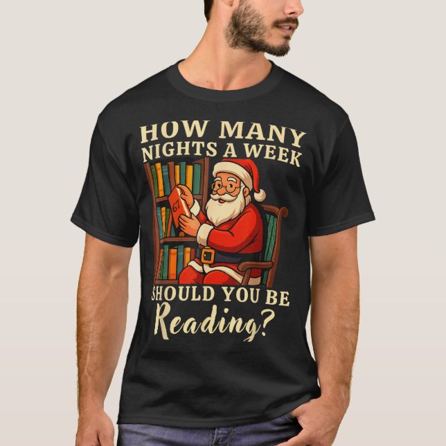Funny Santa Reading 67 Meme Tee Christmas Teacher  (Framsida)
