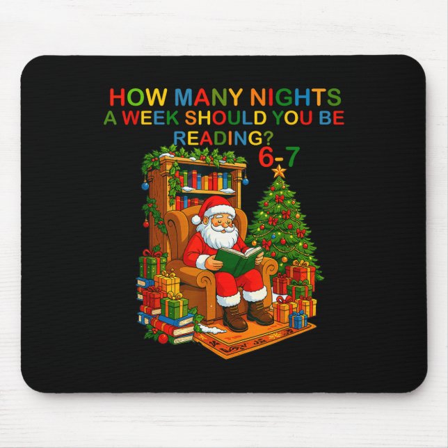 Funny Santa Reading 67 Meme Tee Christmas Teacher  Musmatta (Framsidan)
