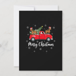 Funny Santa Riding Julgran Lastbil Horse Chri Inbjudningar