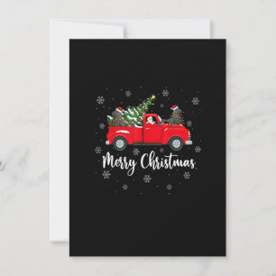 Funny Santa Riding Julgran Lastbil Manatee Ch Inbjudningar