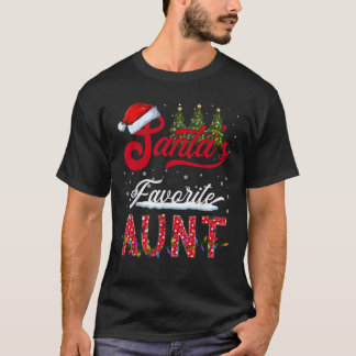 Funny Santa s Favorite Aunt Family Matching Group  T Shirt