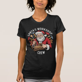 Funny Santa’s Workshop Crew Christmas Helper T Shirt