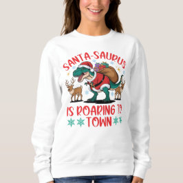 Funny Santa-saurus T-Rex Dinosaur Christmas T Shirt