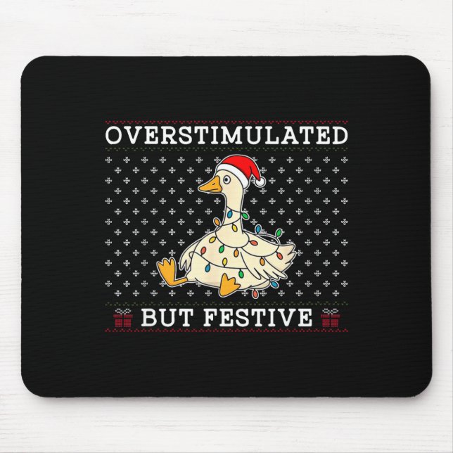 Funny Santa Silly Goose Overstimulated But Festive Musmatta (Framsidan)