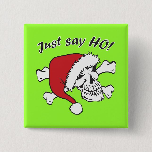 Funny Santa Skull Knapp (Framsida)