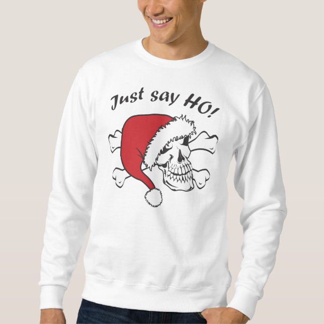 Funny Santa Skull Sweatshirt (Framsida)