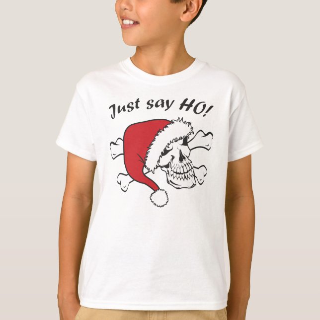 Funny Santa Skull T-shirt (Framsida)