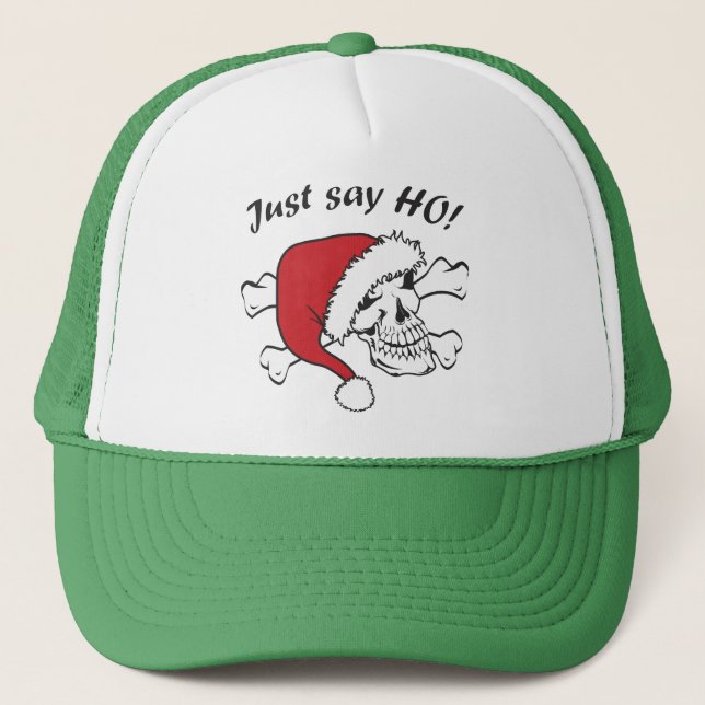 Funny Santa Skull Truckerkeps (Framsida)
