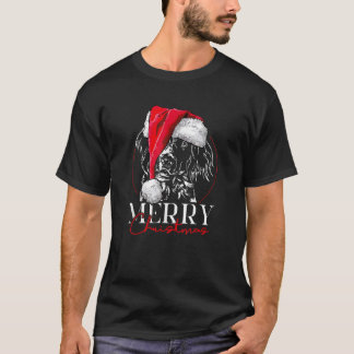 Funny Santa Small Munsterlander God jul do T Shirt