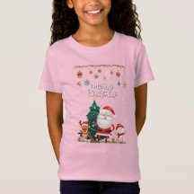 Funny Santa, Snowman, Reindeer Merry Christmas
