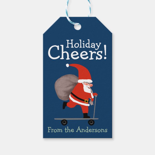 Funny Santa Special Delivery holiday Presentetikett (Framsidan)