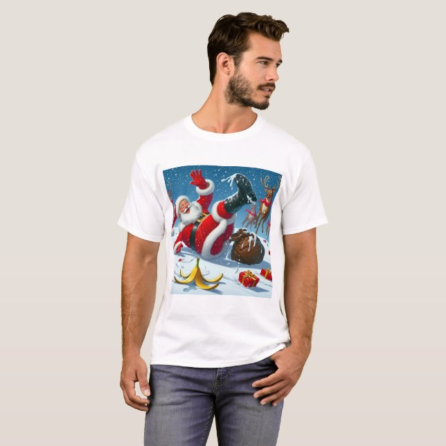 Funny Santa T Shirt (Hel framsida)