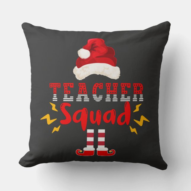 FUNNY SANTA TEACHER SQUAD - CHRISTMAS ROLIGT KUDDE (Framsida)