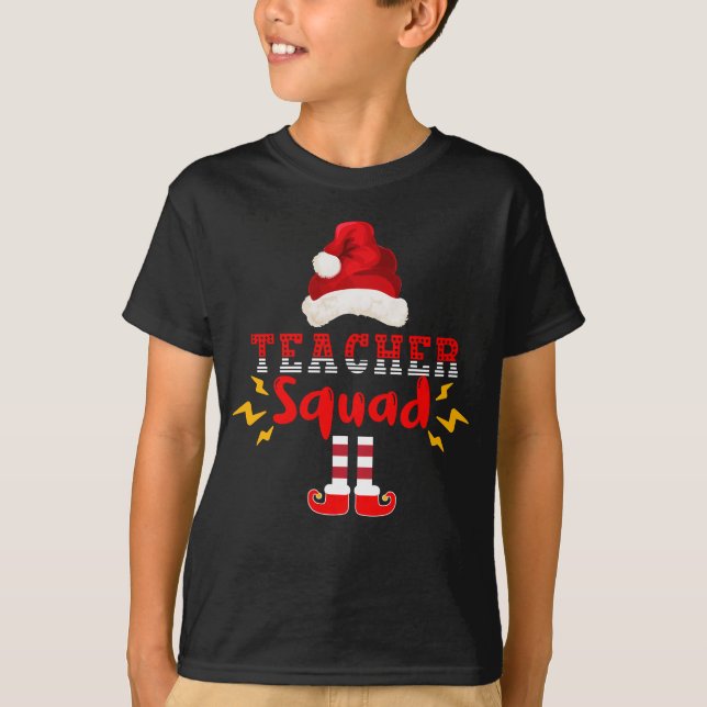 FUNNY SANTA TEACHER SQUAD - CHRISTMAS ROLIGT T-Shi T Shirt (Framsida)