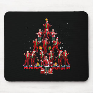 Funny Santa Trump Dance Träd jul Pajama Julafton Musmatta