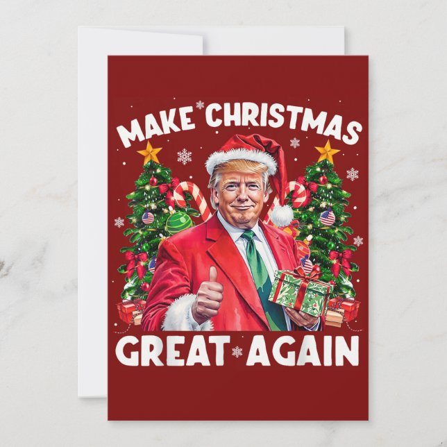 Funny Santa Trump Gift | Trump jul Julkort (Framsida)